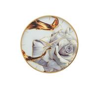 Horloge Murale ronde imprimé rose Verre, Métal et MDF 60cm Multicolore