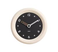 Horloge Murale Ronde rétro en Bois, silencieuse, sans tic-tac, idéale pour Salon, Salle à Manger, Chambre, Bureau (Noir)