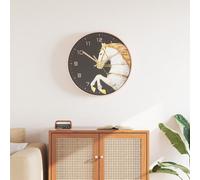 Horloge Murale Salon Chambre Intérieur Ø29,5 cm Polystyrène et Verre vidaXL