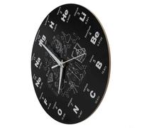 Horloge murale scientifique avec tableau périodique et éléments mathématiques, pour décorer les bureaux à domicile, les salles de t les zones d'étude (A)