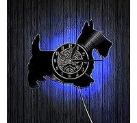 Horloge Murale Scottish Terrier rétro Horloge Murale Salon Cuisine Uniques Fait à la Main Maison Horloge Murale mécanisme d'horloge