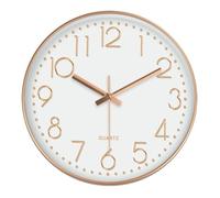 Horloge murale silencieuse 30 cm à grands chiffres à quartz à piles | Dispose d'un mouvement à quartz silencieux avec des chiffres surdimensionnés et un cadran en verre trempé pour une lecture