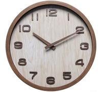 Horloge Murale Silencieuse 30cm Chiffres 3D pour rétro Horloge(A) | Mouvement quartz silencieux, chiffres 3D lisibles, design pour rétro pour français, diamètre 30cm, pour idéal salon