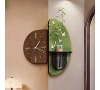 Horloge Murale Silencieuse 3D Décorative Panneau Double Face | Horloge murale moderne silencieuse avec design en trois dimensions et texture de grès, idéale pour salon, chambre ou bureau
