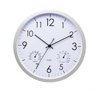 Horloge murale silencieuse avec thermomètre et hygromètre 30 cm pour une surveillance précise de l'heure et du climat