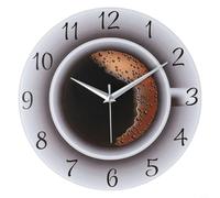 Horloge murale silencieuse café 30 cm, aiguille des secondes sans tic-tac pour chambre à coucher, salon, cuisine, tableau de densité décoratif avec grands chiffres pour la maison, le bureau, l'école