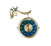 Horloge murale silencieuse de style européen rétro pour salon, couloir et bureau - Design minimaliste moderne, facile à accrocher, lumière classique, décoration d'intérieur de luxe