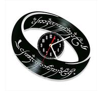 Horloge murale silencieuse en forme de disque vinyle Le Seigneur des Anneaux - Style rétro - Décoration d'intérieur unique - Accessoires de maison - Cadeau créatif