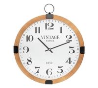 Atmosphera - Horloge murale - Gousset - Silencieuse 38 cm - Naturel Beige