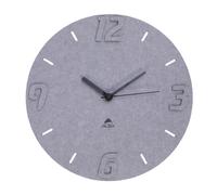 Horloge murale silencieuse Horpet en PET 100% recylé avec chiffre en relief - Diamètre 30 cm - Gris
