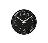 Horloge Murale Silencieuse Moderne 21cm pour Bureau ou Salon Noir