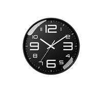 Avizar Horloge Murale Silencieuse Moderne 26cm Chiffres Contrastés Noir