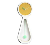 Horloge Murale silencieuse Pile à Pile à Parts de Pendulum pour Le Salon décor décor du Balayage Horloge Murale Horloge Art dans la Montre pour Le Bureau (Jaune foncé)