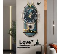 Horloge murale silencieuse sans tic-tac avec pendule pour salon, chambre à coucher, bureau, cuisine
