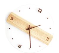 Horloge murale Silent Round Decorative Modern Acrylic Panel Hanging Clock for Living Room Bedroom Office