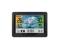 Horloge Murale Station météo Horloge numérique THermomètre Hygromètre Baromètre Table Alarme Snooze Phase de Lune avec extérieur