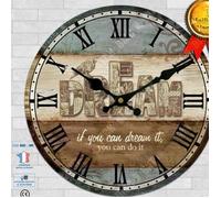Horloge murale - TD® - Rétro en bois - 30,4 cm - Vintage - Décoration intérieure
