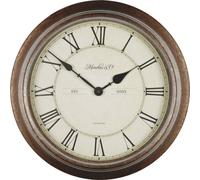 Horloge murale Techno Line WT 7006 à quartz 36 cm x 7 cm bois pour salle de bain / pièce humide