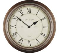 La Crosse Technology Horloge murale Techno Line WT 7006 à quartz 36 x 7 cm bois pour salle de bain