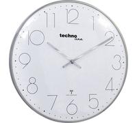 Horloge murale Techno Line WT 8235 chrom-optik radiopiloté(e) 350 mm x 25 mm chrome