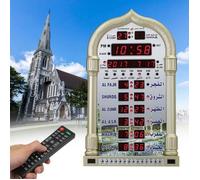 Horloge murale TEMPSA - Mosquée Azan Al-Harameen - Or - 23.8cm x 38.8cm