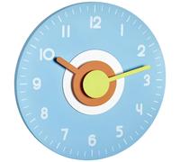 Horloge murale TFA Dostmann 60.3015.06 à quartz 230 mm x 40 mm bleu clair mécanisme d'horloge silenc