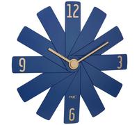 Horloge murale TFA Dostmann 60.3020.06 à quartz 40 mm x 3.7 mm x 40 mm bleu, bleu nuit mécanisme d'horloge silencieux