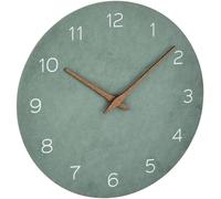 TFA Dostmann Horloge murale analogique 60.3054.04 – Aspect bois, mouvement à quartz, vert jade