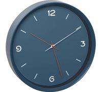 TFA Dostmann Horloge murale analogique 60.3056.06 – Mouvement silencieux à piles, bleu pétrole