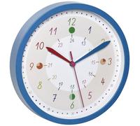 TFA Dostmann Horloge murale Tick & Tack 60.3058.06.90 – analogique enfant, multicolore bleu