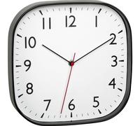 Horloge murale TFA Dostmann 60.3076.01 à quartz 279 mm x 49 mm x 279 mm noir mécanisme dhorloge silencieux