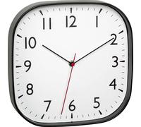 Horloge murale TFA Dostmann 60.3076.01 à quartz 279 mm x 49 mm x 279 mm noir mécanisme d'horloge silencieux