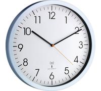 TFA Dostmann 60.3517.55 radiopiloté(e) Horloge murale 30.5 cm x 4.5 cm aluminium (mat)