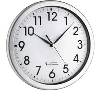 Horloge murale TFA Dostmann 60.3519.02 radiopiloté(e) 30.8 cm x 43 mm argent