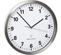 Horloge murale TFA Dostmann 60.3523.02 radiopiloté(e) 30.5 cm x 4.3 cm acier