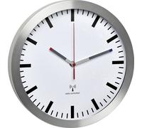 TFA-Dostmann 60.3528.02 Horloge murale et de table Rond Aluminium, Blanc