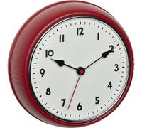TFA Dostmann Horloge murale 60.3541.05 – radio-pilotée analogique, trotteuse métal, rouge