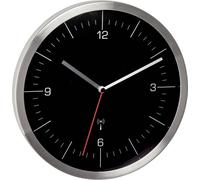 Horloge murale TFA Dostmann 60.3544.01 radiopiloté(e) 245 mm x 41 mm x 245 mm acier inoxydable mécanisme d'horloge silencieux
