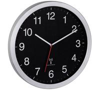 Horloge murale TFA Dostmann 60.3545.01 radiopiloté(e) 400 mm x 50 mm x 400 mm argent grand écran