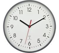 Horloge murale TFA Dostmann 60.3550.10 radiopiloté(e) 24.5 cm x 42 mm gris