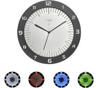 Horloge murale TFA Dostmann 60.3553.10 radiopiloté(e) 30.3 cm x 4.5 cm x 30.3 cm gris grand écran
