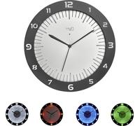 TFA Dostmann Horloge murale 60.3553.10 radiopilotée grand écran gris 30,3×4,5×30,3 cm