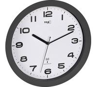 Horloge murale TFA Dostmann 60.3554.10 radiopiloté(e) 50 mm x 320 mm anthracite mécanisme d'horloge silencieux