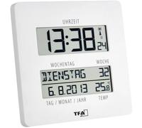 Horloge murale TFA Dostmann 60.4509.02 radiopiloté(e) 27 mm x 195 mm x 195 mm