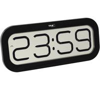 Horloge murale TFA Dostmann 60.4514.01 radiopiloté(e) 28 mm x 321 mm x 140 mm noir