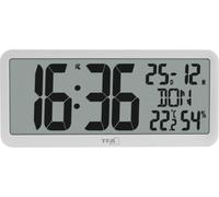 TFA Dostmann Horloge murale 60.4525.02 radiopilotée grand écran blanc 356×27×161 mm