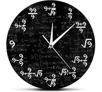 Horloge Murale The Nines Math Horloge Murale Numéro 9 Math Horloge Moderne Montre Murale Equation Mathématique L’Horloge De 9s Formules Art Mural Mathématique