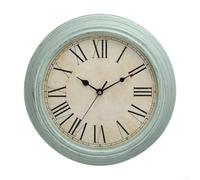 Horloge murale traditionnelle de 30,5 cm avec fonctionnement silencieux et esthétique rétro pour un usage domestique (C)