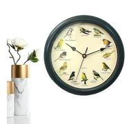 Horloge murale traditionnelle | Horloges murales silencieuses et dynamiques - Horloge murale d'extérieur sur le thème des oiseaux - Décoration murale pour famille, amis, collègues, pendaison de