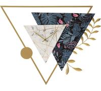Horloge murale triangle Mauro Ferretti 75x4.5x59 cm multicolore